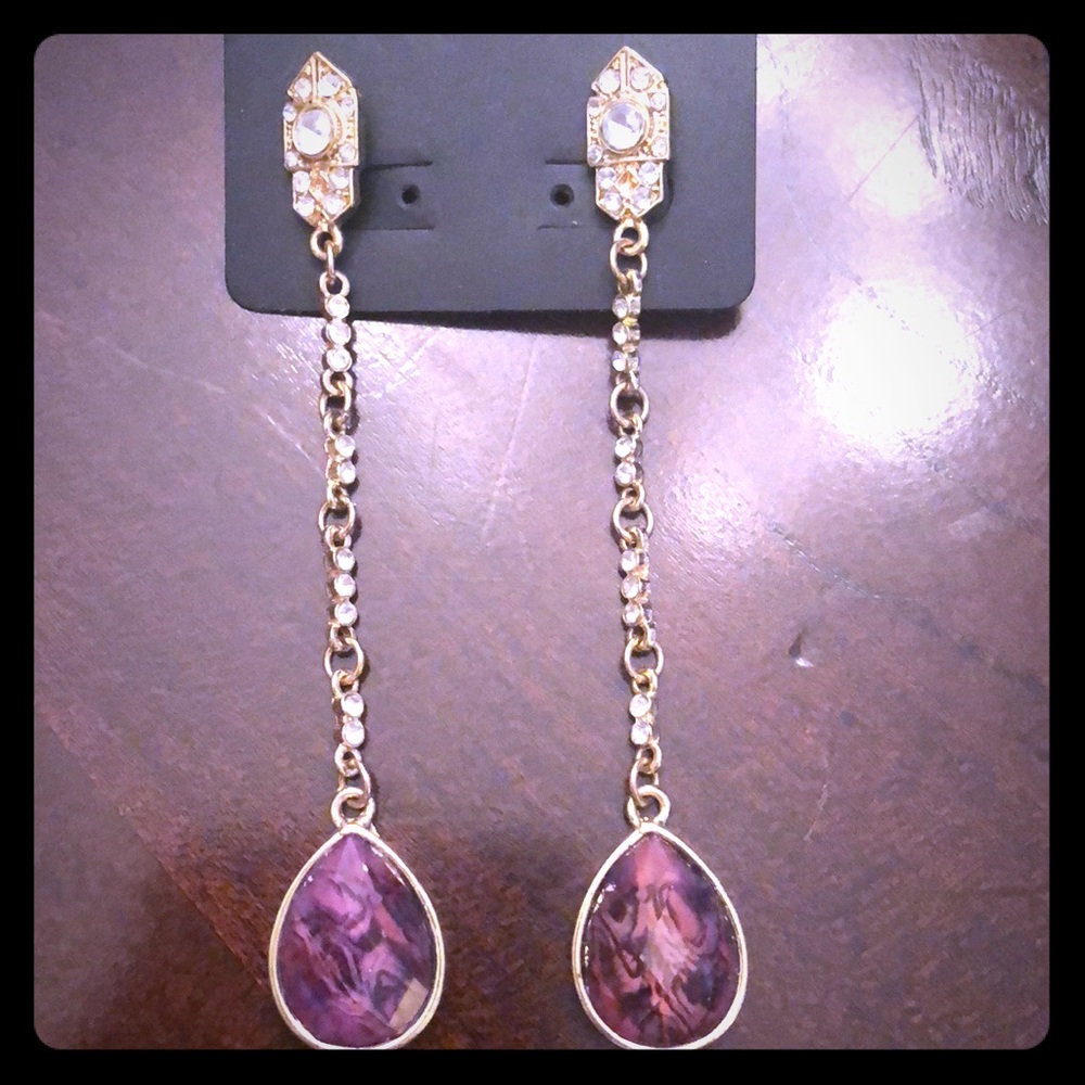 Lovely Elongated Amethyst earrings